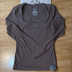 Brown Long Sleeve Top